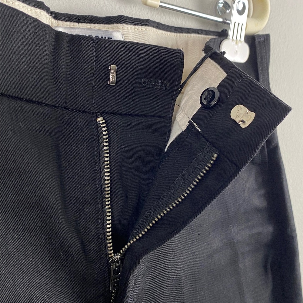 Re/Done Cut Off Trouser Short | High Rise, 4 Pockets | Black - Picture 9 of 13